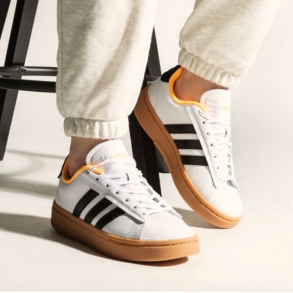 adidas Shoes - Adidas Grand Court Alpha White Flash Orange Sneakers Shoes SZ 8
